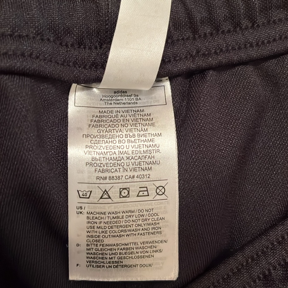 Women’s Adidas black/ pink striped Tiro pants (size M 12-14) - Picture 5 of 6